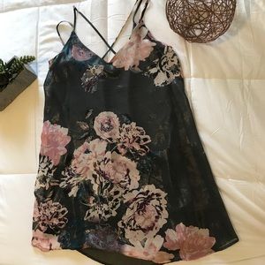 Gray floral dress